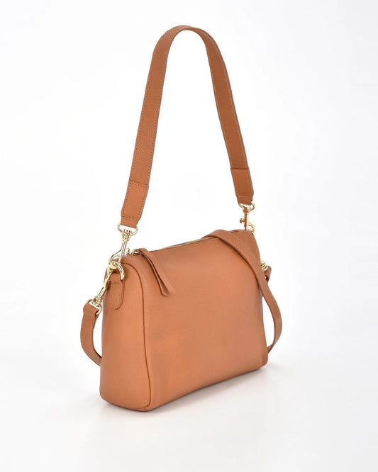 Jules Leather Shoulder Bag - Tan