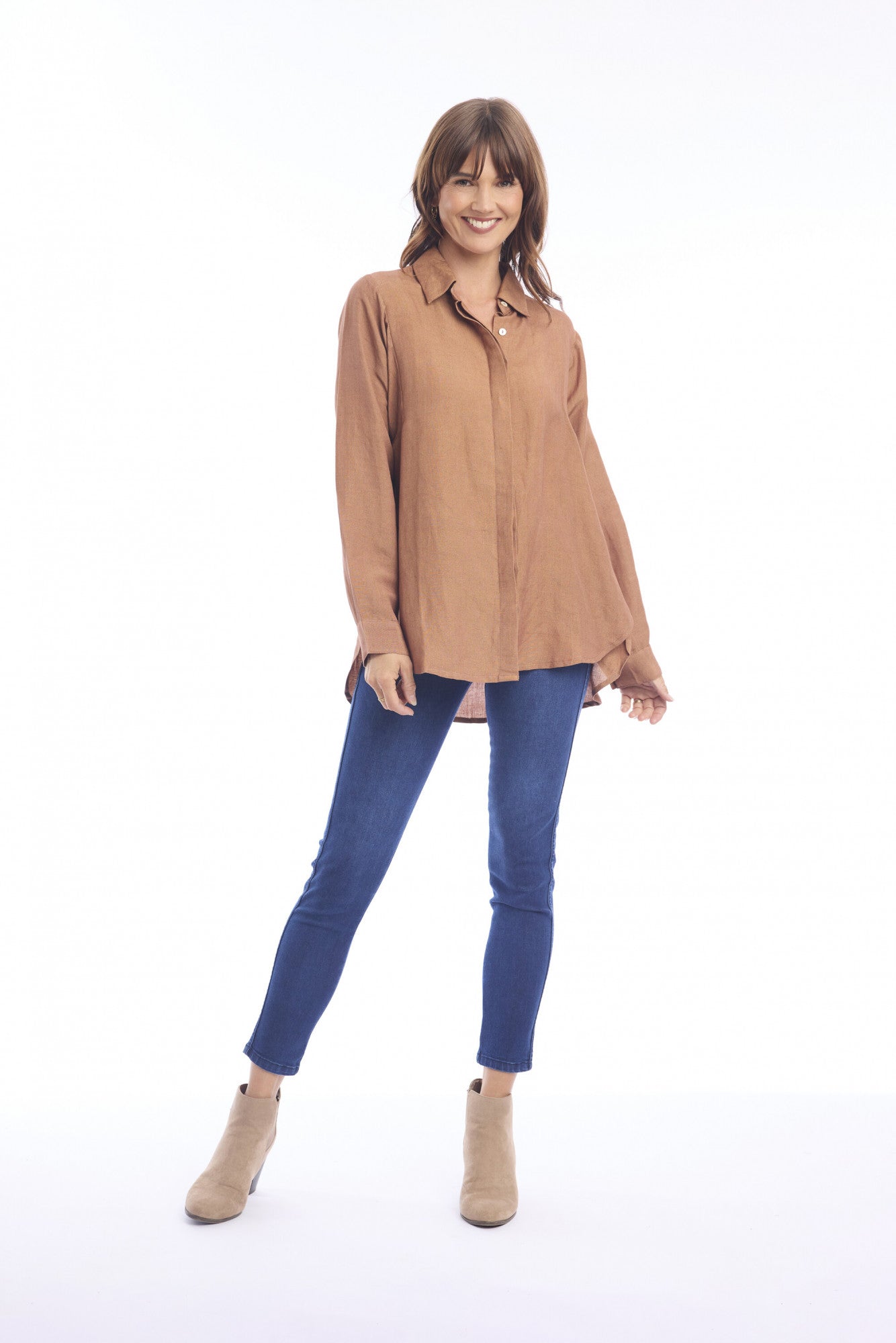 Linen shirt - Pumpkin Spice