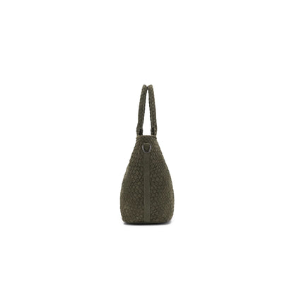 Arielle Dark Olive 2 Piece Suede Handbag