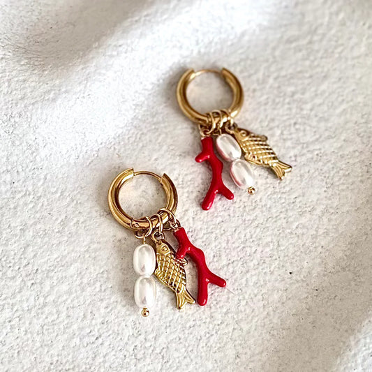 Salty Safari Sicilian Charm Hoops