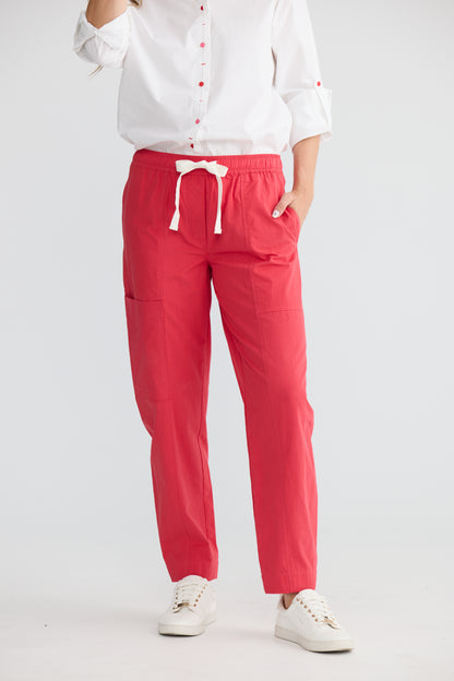 Reva Cargo Pants in Navy OR Red