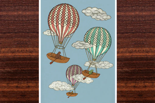 Rowboat Hot Air Ballon - A4