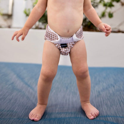 Tyoub Fawn Check Swim Nappy