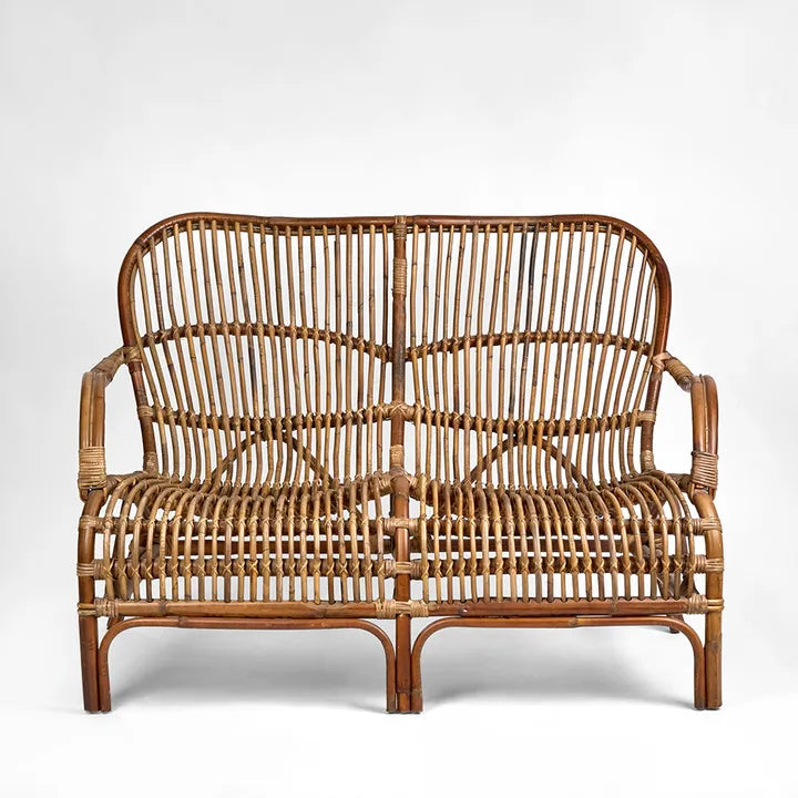 SEVILLE Rattan Two Seater - white
