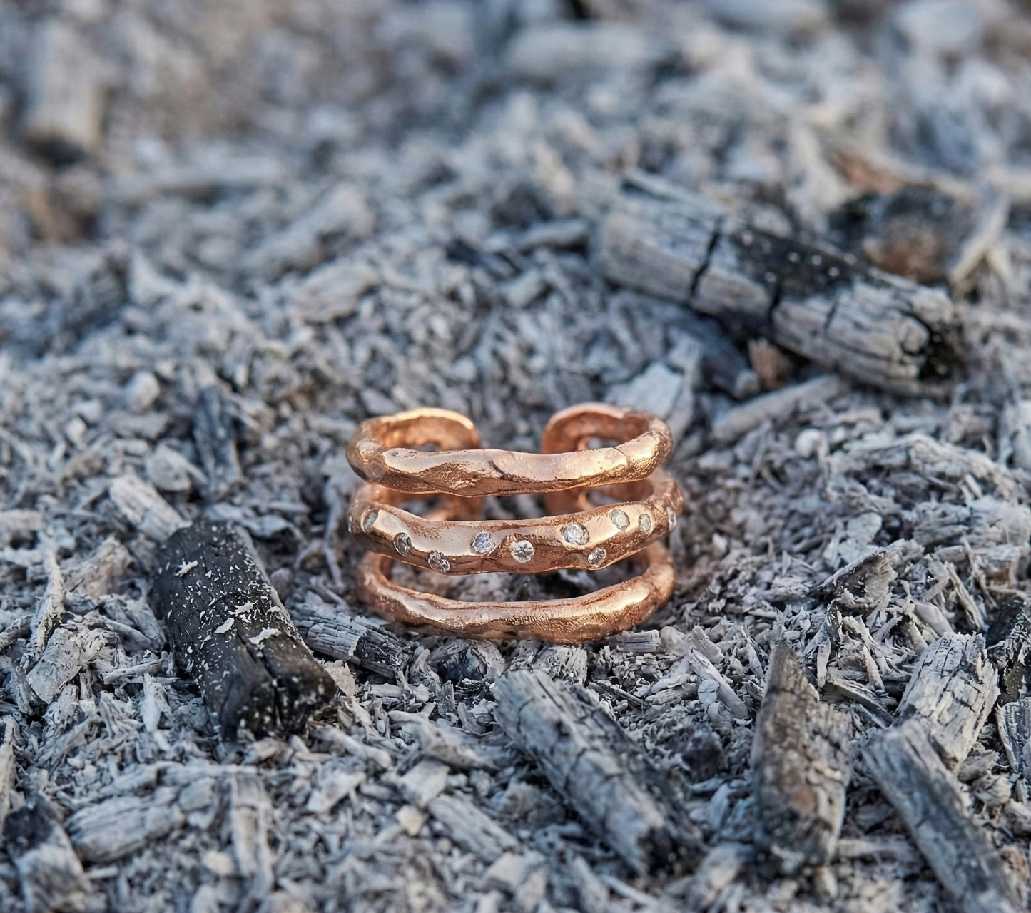 Aurora Crest in Rose Gold Ring