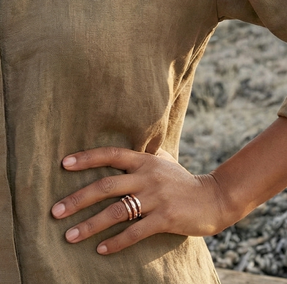 Aurora Crest in Rose Gold Ring