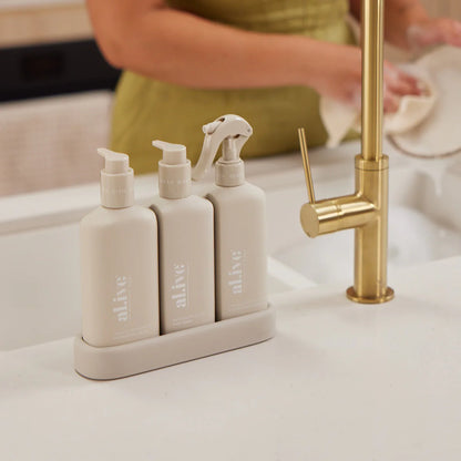 al.ive Lemon & Pomegranate + Watermelon & Lime Kitchen Trio Dishwashing Liquid, Hand Wash & Bench Spray Trio