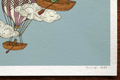 Rowboat Hot Air Ballon - A4