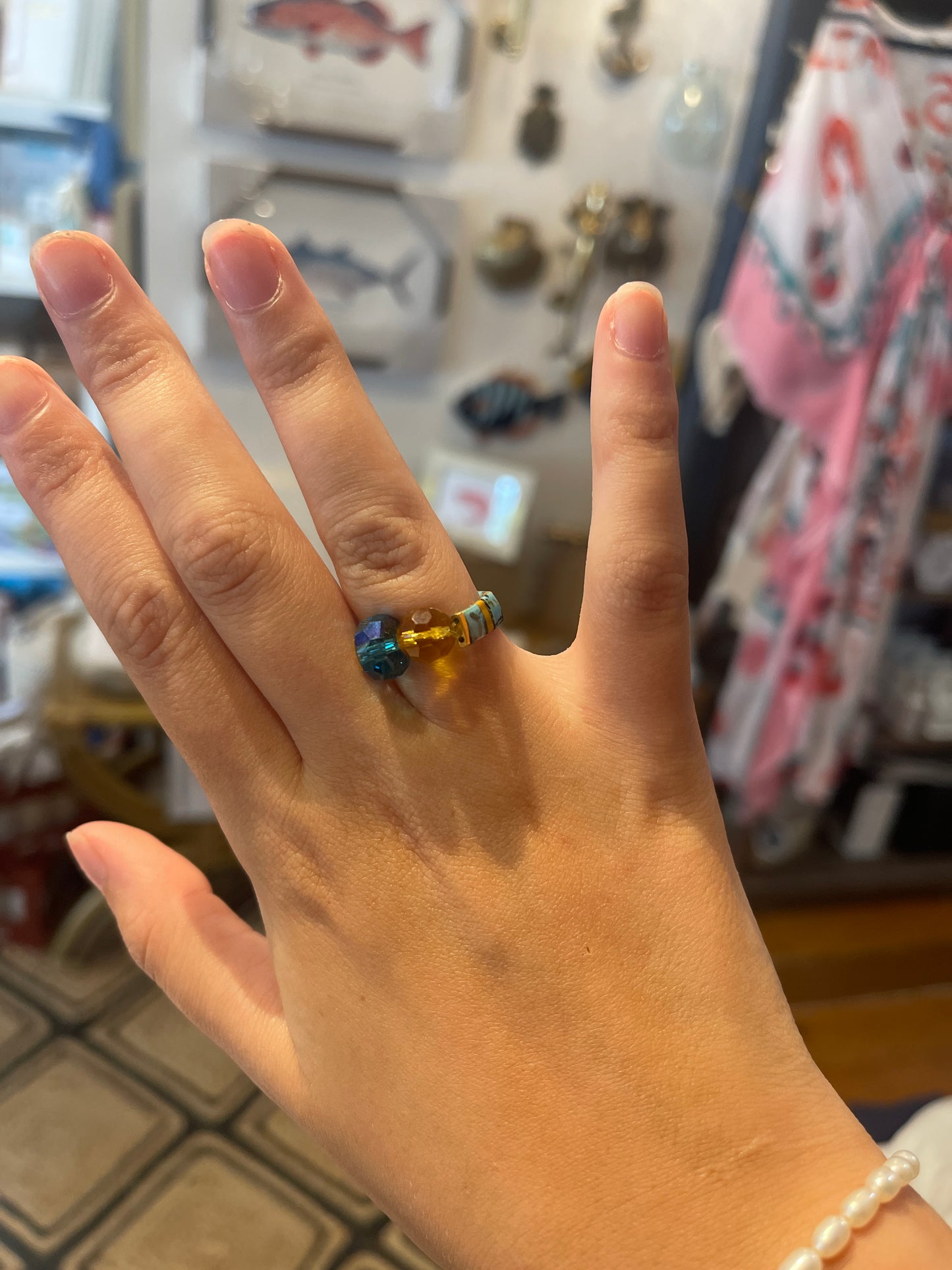 Vintage beaded ring