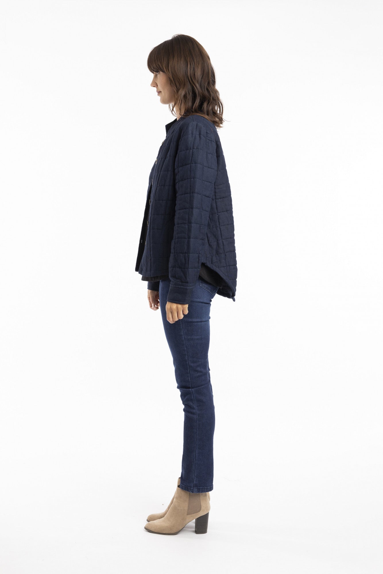 Pure Linen Coat Paded