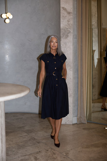 Mayfair Dress in Navy