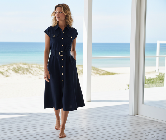 Mayfair Dress in Navy
