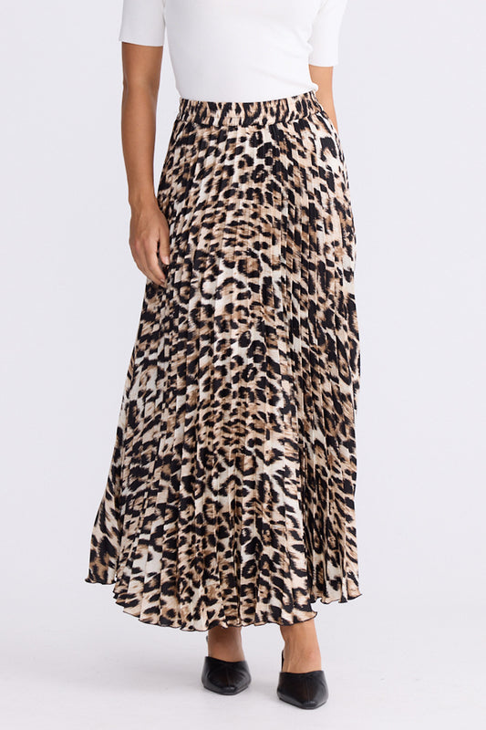 Alias Pleated Skirt in Savannah Print