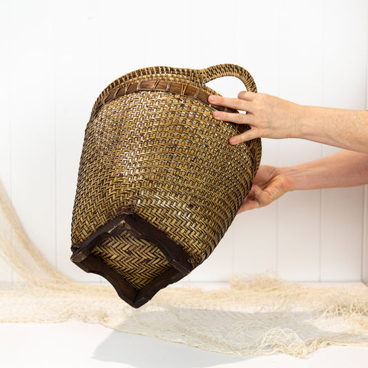 Rattan Basket with Handles (S)