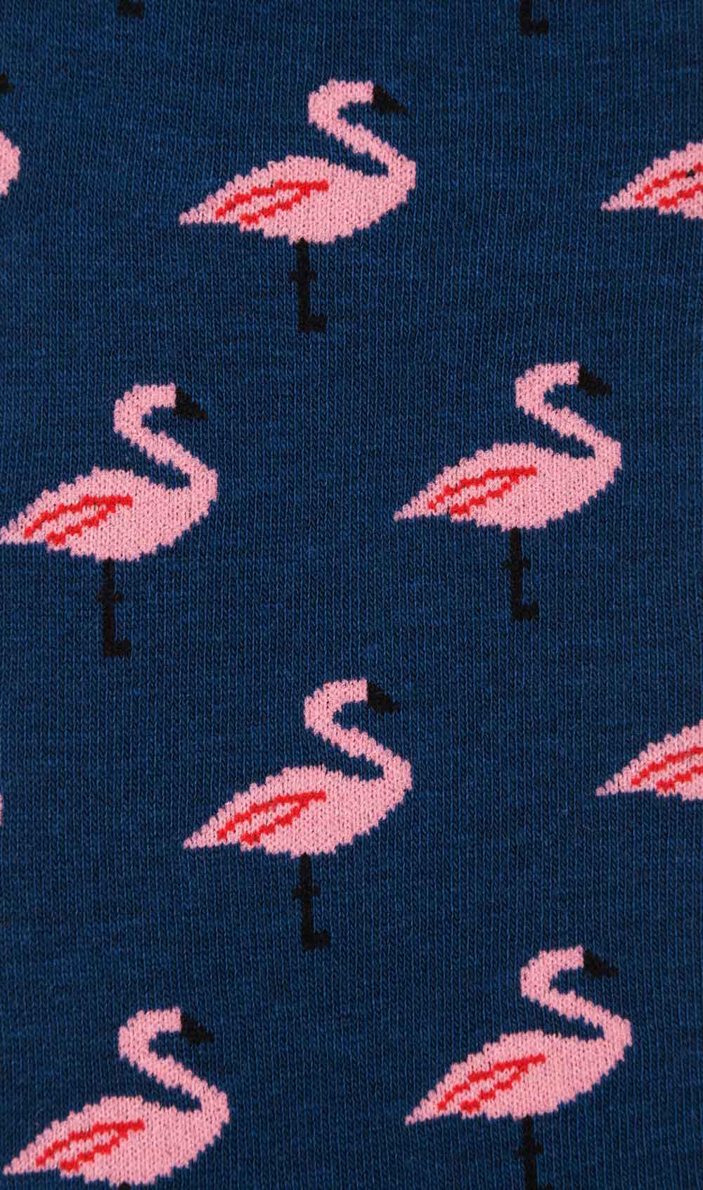 Navy Blue Flamingo Socks for Men