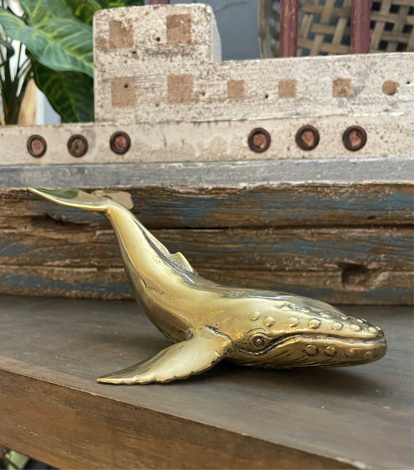 Lobtail Whale Brass