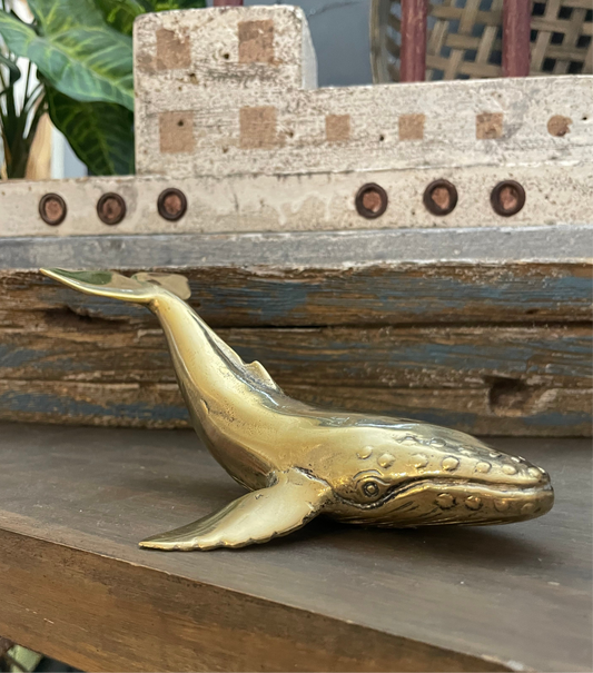 Lobtail Whale Brass