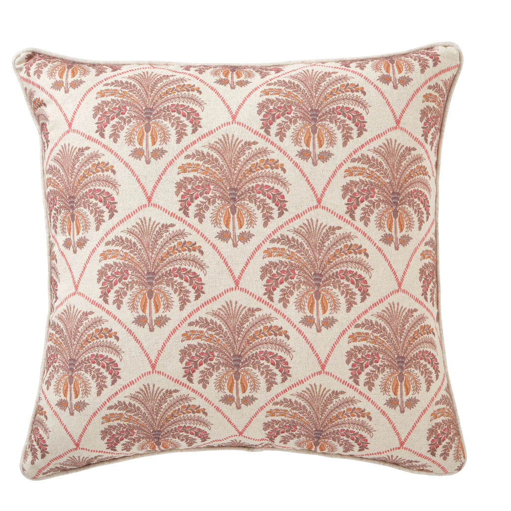Saffron Rosewood Palm Tree Cushion 50 x 50