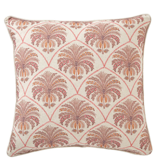 Saffron Rosewood Palm Tree Cushion 50 x 50