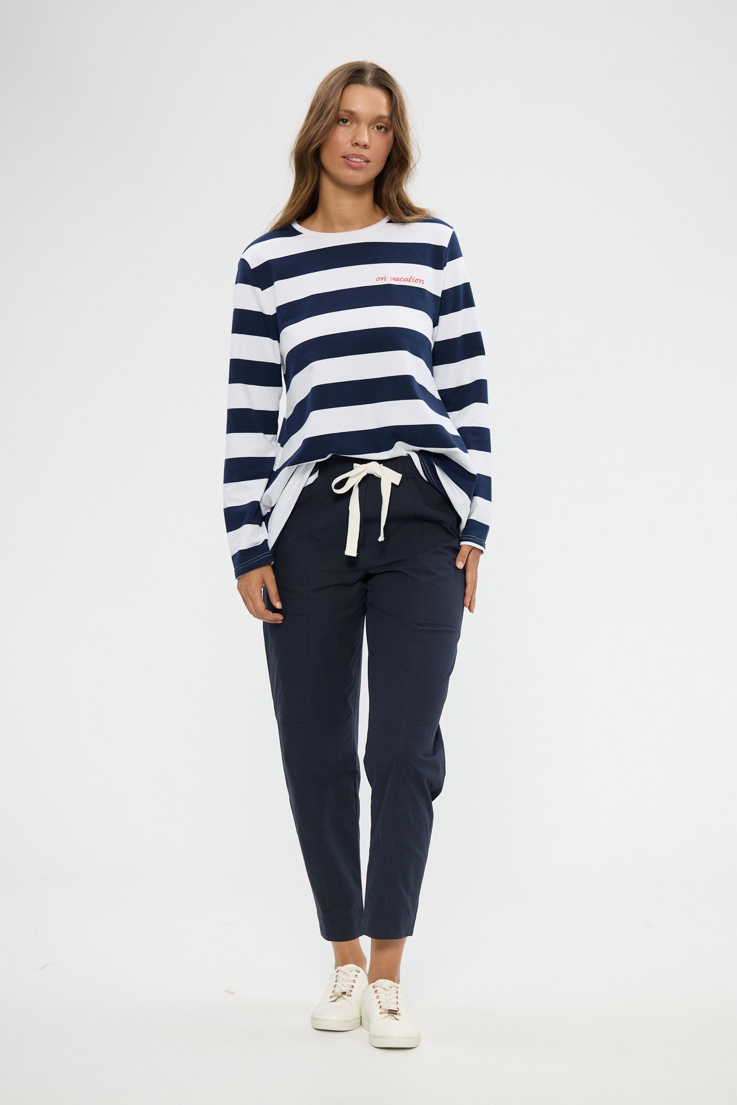 Reva Cargo Pants in Navy OR Red