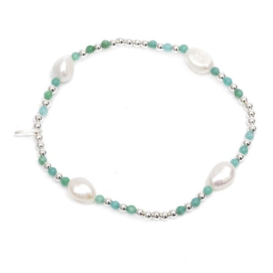 Gammies Bracelet Pearl With Turq