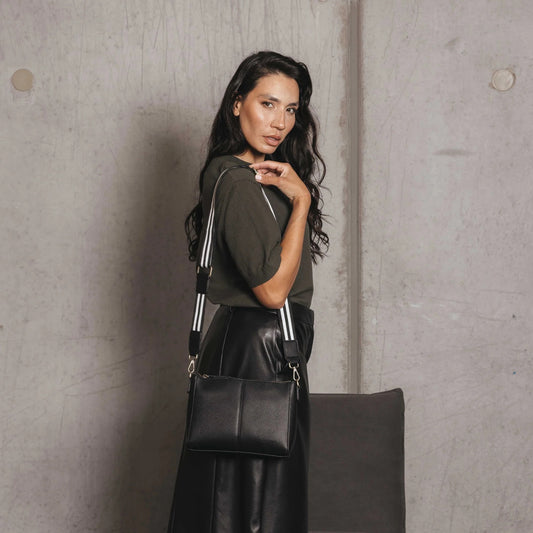 Aspen Black Crossbody Bag