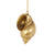 3 Assorted Matte Gold Shell Ornaments