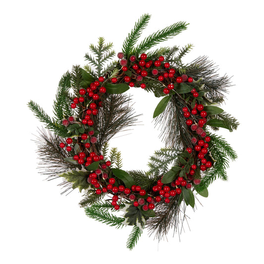 Spruce Berry Wreath with LED - 35cm