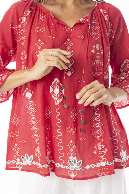 Carla Red Top Tassel