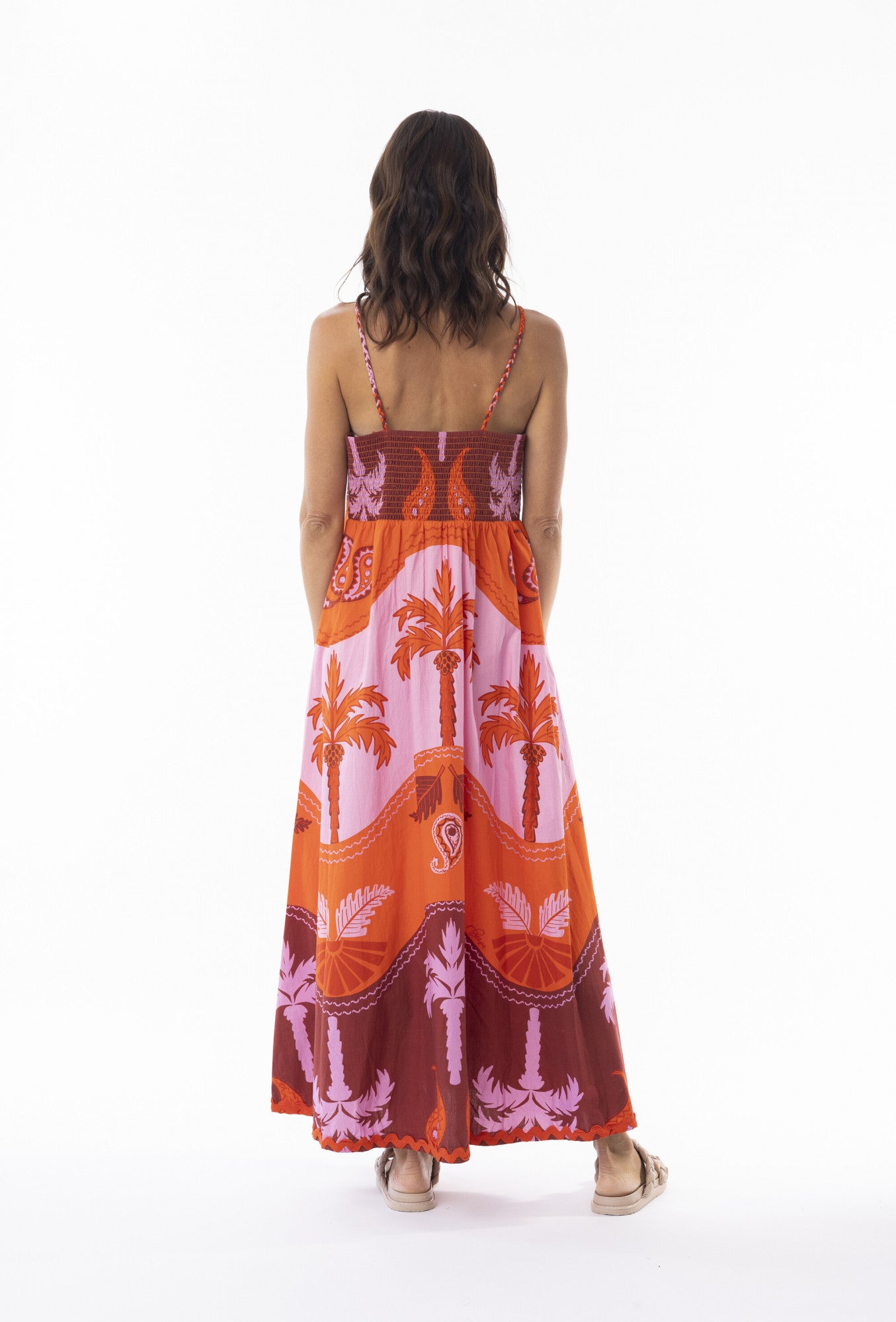 Celeste Orange Dress Strappy