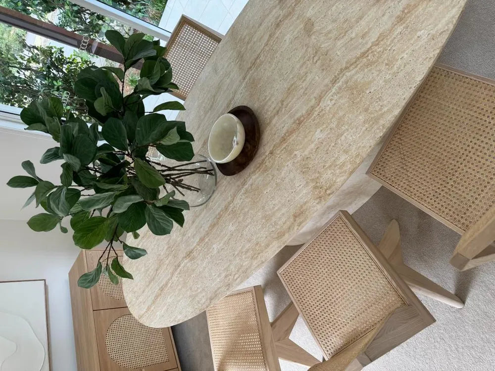 Corsica Travertine Look Outdoor Table