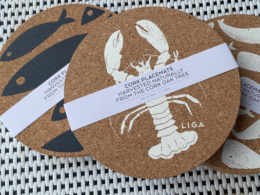 Printed Cork Placemat Set of 4 (Various)