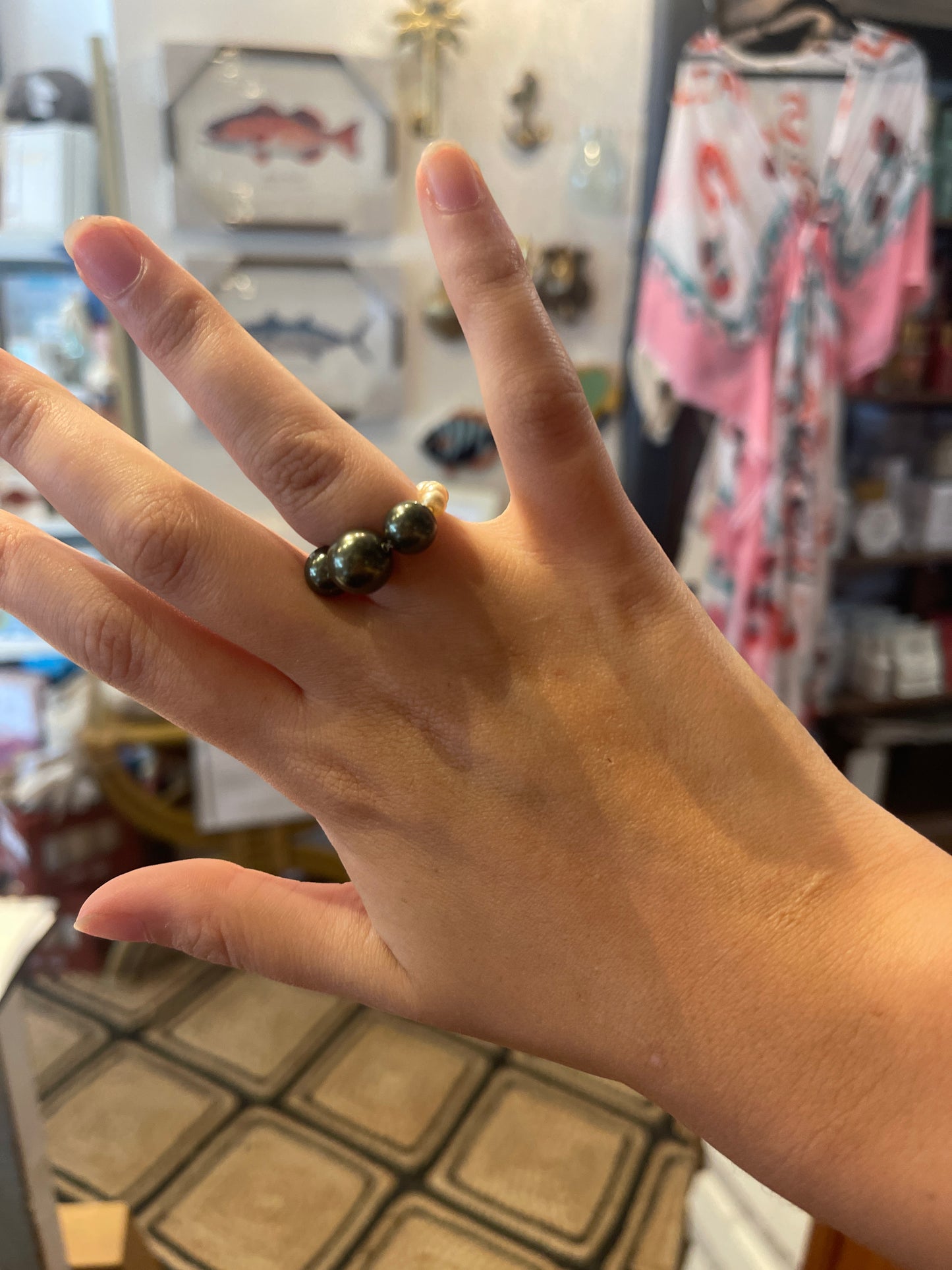 Vintage beaded ring