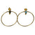 MW Hoop with Gemstone Stud Euro Gold A30