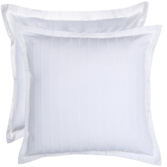 Dobby Eco Cushion in White 50 x50