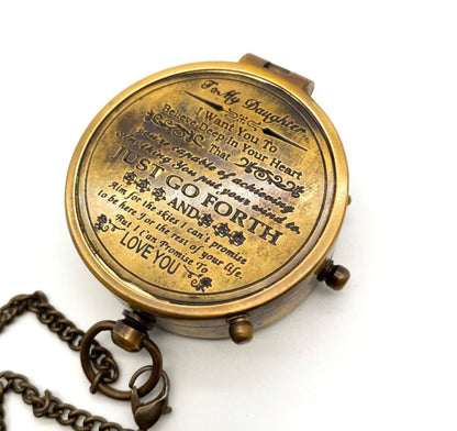 Pocket Compass With Message - Daughter
