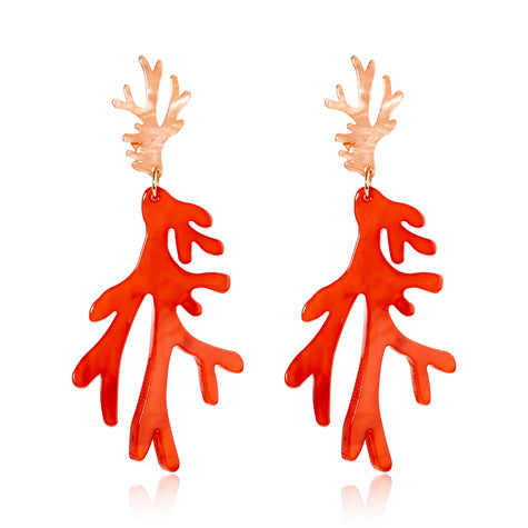 SIA Coral Earrings in White or Red