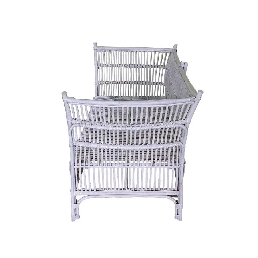 Cane 2 Seater Sofa - white