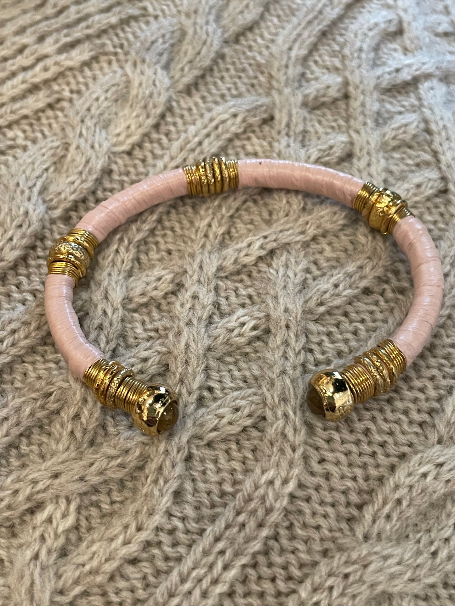 GB Sari Raffia Bracelet Acetate Gold