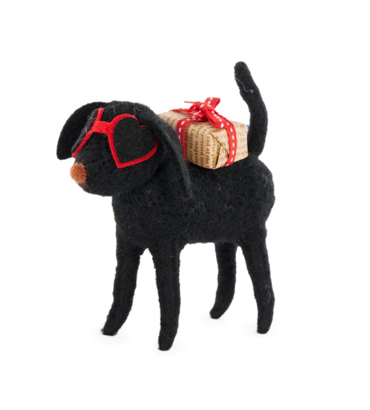 Wool Labrador with Love Heart Sunnies