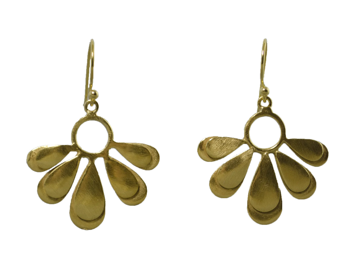 Small Euro Gold Daisy Drop Earrings B30A