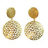 MW Euro Gold Double Jali Stud Earrings B35