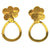 MW Gold Flower Hoop Earrings B32