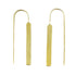 MW Euro Gold Long Rectangle Earrings B11