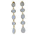 Euro Gold Earrings A248 Fabulous  Long Gem Drops.