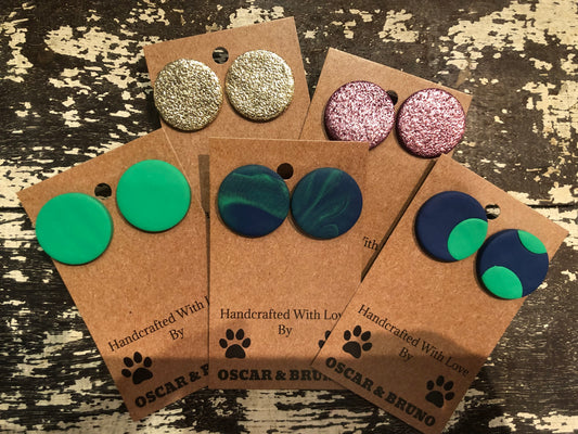 Oscar and Bruno Clay Stud Earrings - Assorted