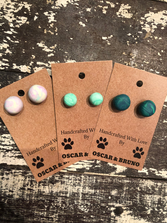 Oscar and Bruno Clay Dot Stud Earrings - Assorted