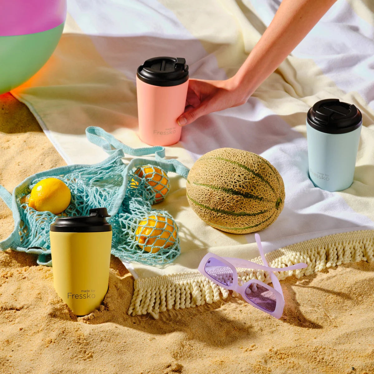 Ceramic Bino 8oz Reusable Coffee Cup in Peachy and other colours