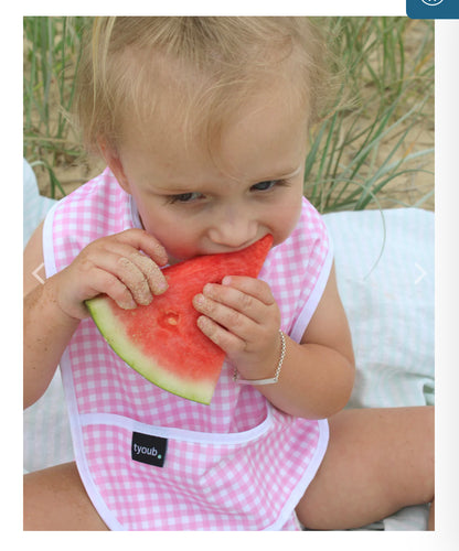 Tyoub Pink Check Swim Bag set