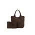 Arielle Chocolate 2 Piece Suede Handbag